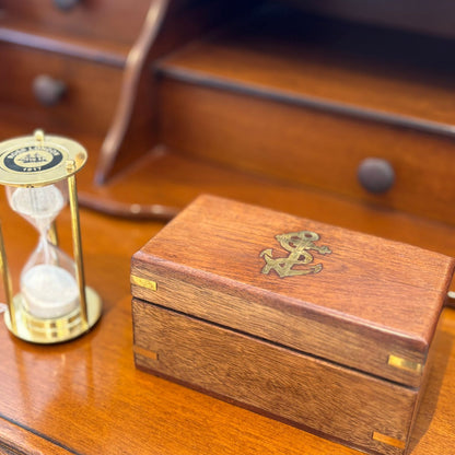 1 Minute Sand Hourglass & Wooden Case
