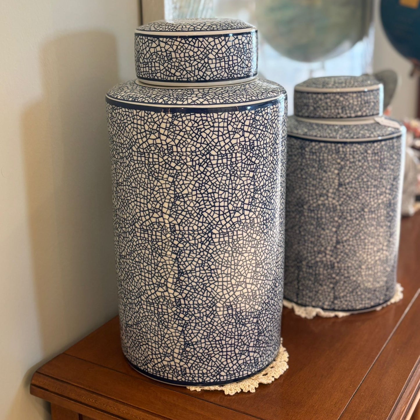 White & Blue Jar