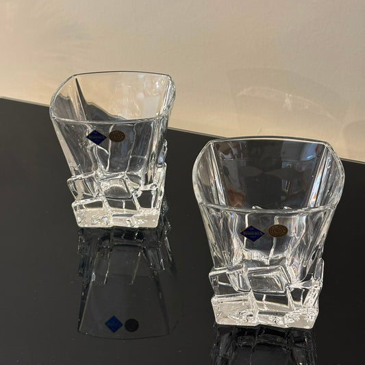 Set Of 6 Crack Whisky Glasses