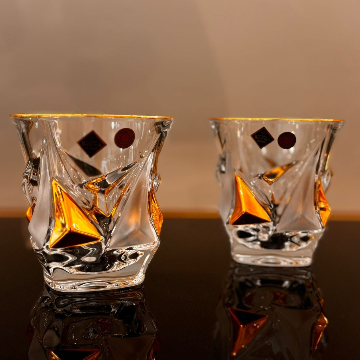 Set of 6 Princess Whisky Glasses With Gold & Fond