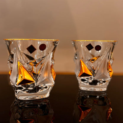 Set of 6 Princess Whisky Glasses With Gold & Fond