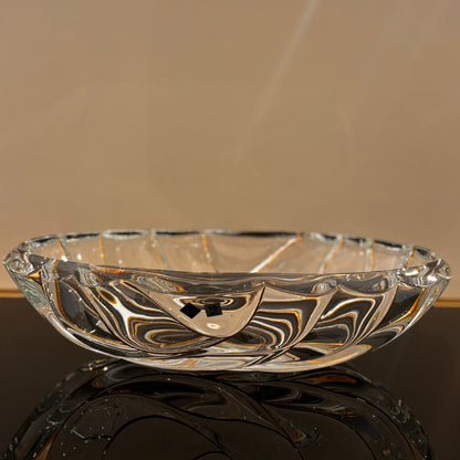Bamboo Oval Bowl With Gold Lines