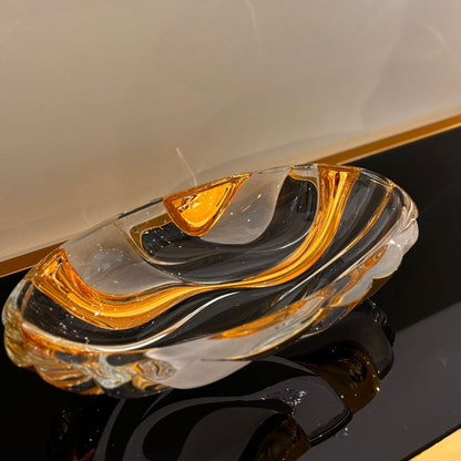 Bamboo Oval Bowl With Fond & Gold
