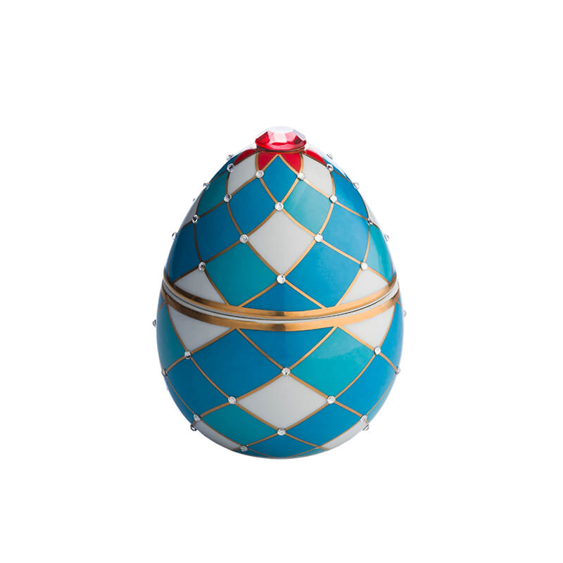 Harlequin Blue Candle