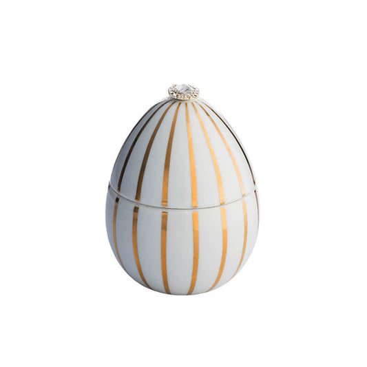 White Gold Strip Candle