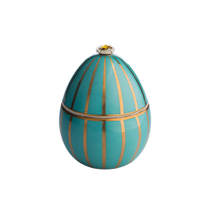 Turquoise Golden Candle